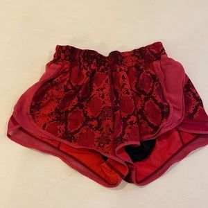 Lulu lemon red athletic shorts